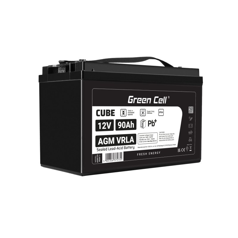 Green Cell AGM12V90AH-J UPS battery Sealed Lead Acid (VRLA) 12 V 90 Ah