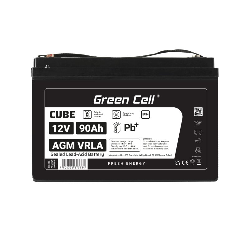 Green Cell AGM12V90AH-J UPS battery Sealed Lead Acid (VRLA) 12 V 90 Ah