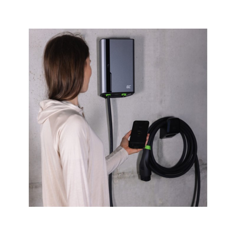 Green Cell Habu Holder - EV charging cable holder for the TYPE 2 plug