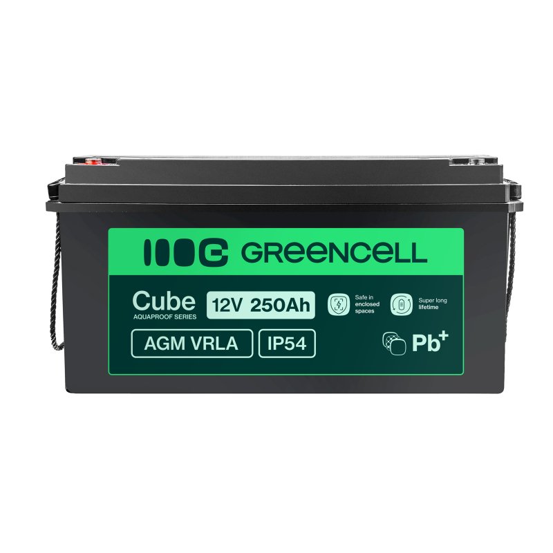 Green Cell AGM12V250AH-J Batterie de l'onduleur Sealed Lead Acid (VRLA) 12 V 250 Ah