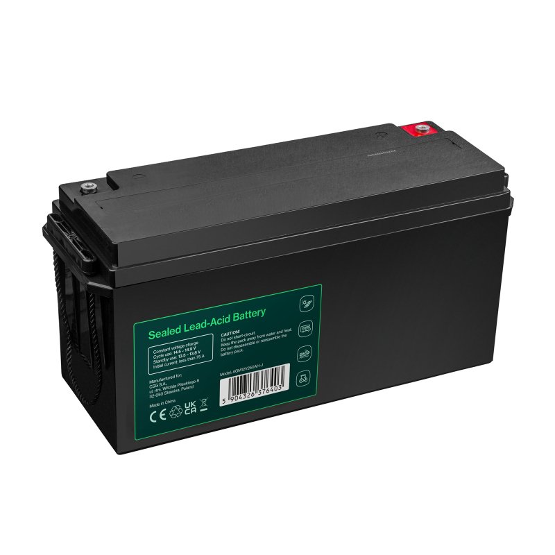 Green Cell Cube AGM VRLA IP54 12V 250Ah maintenance-free battery for campers, photovoltaics, solar panels, boats