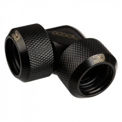 Alphacool compatible Eiszapfen Adapter 90 Grad 16mm AD auf 16mm AD Hardtube - schwarz