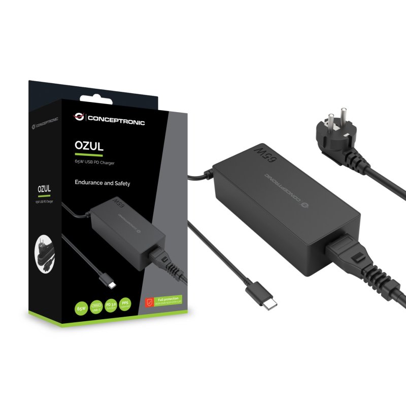 Conceptronic OZUL09BE 65W USB PD Charger