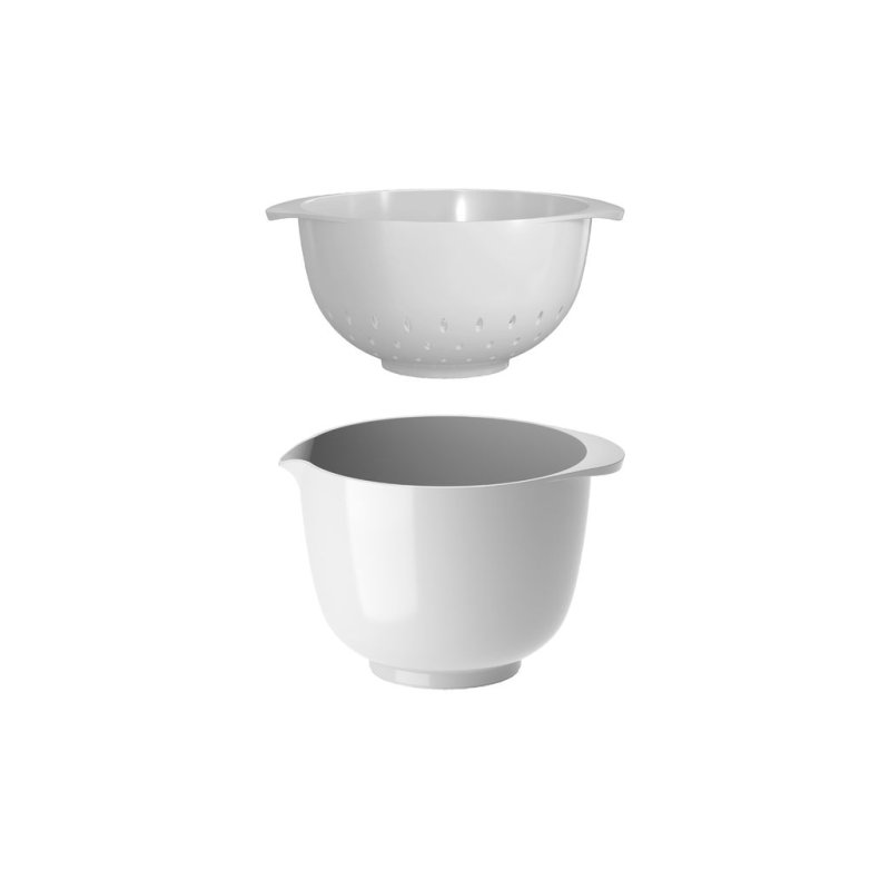 Rosti - Margrethe Mixing Bowl with Colander 1.5 L - White