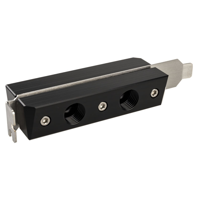 Watercool compatible PCI-Slot-Durchführung mit 2x 2 G1/4 IG