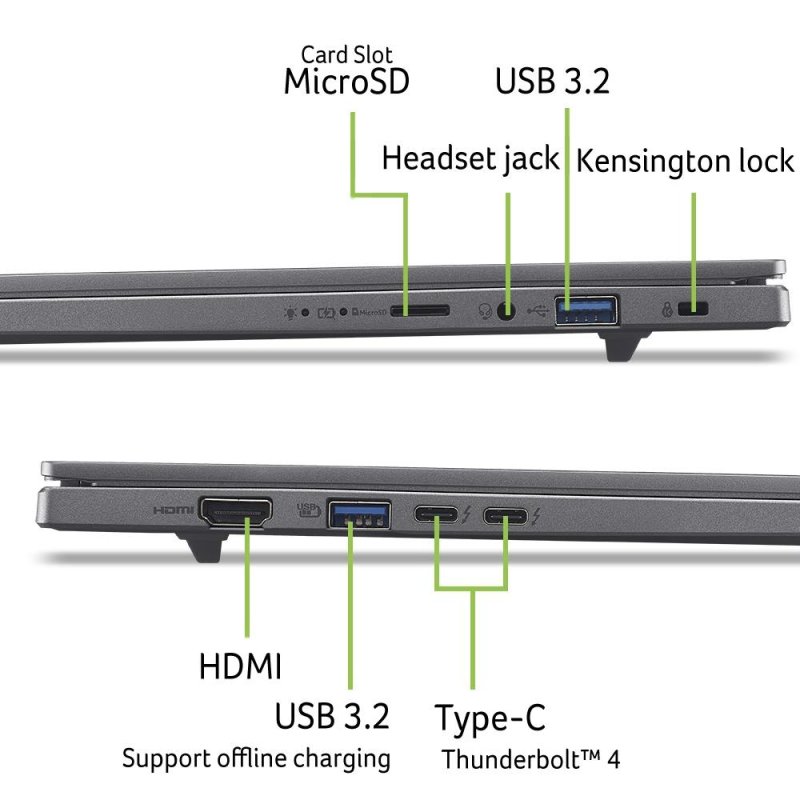 Acer Aspire 16 AI (A16-52M-74UY) Copilot PC 16,0" WUXGA, IPS, Intel Core 7 Ultra 256V, 16GB RAM, 512GB SSD, Windows 11