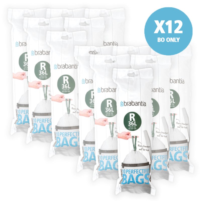 Brabantia 115622 sac poubelle 36 L Blanc 10 pièce(s)