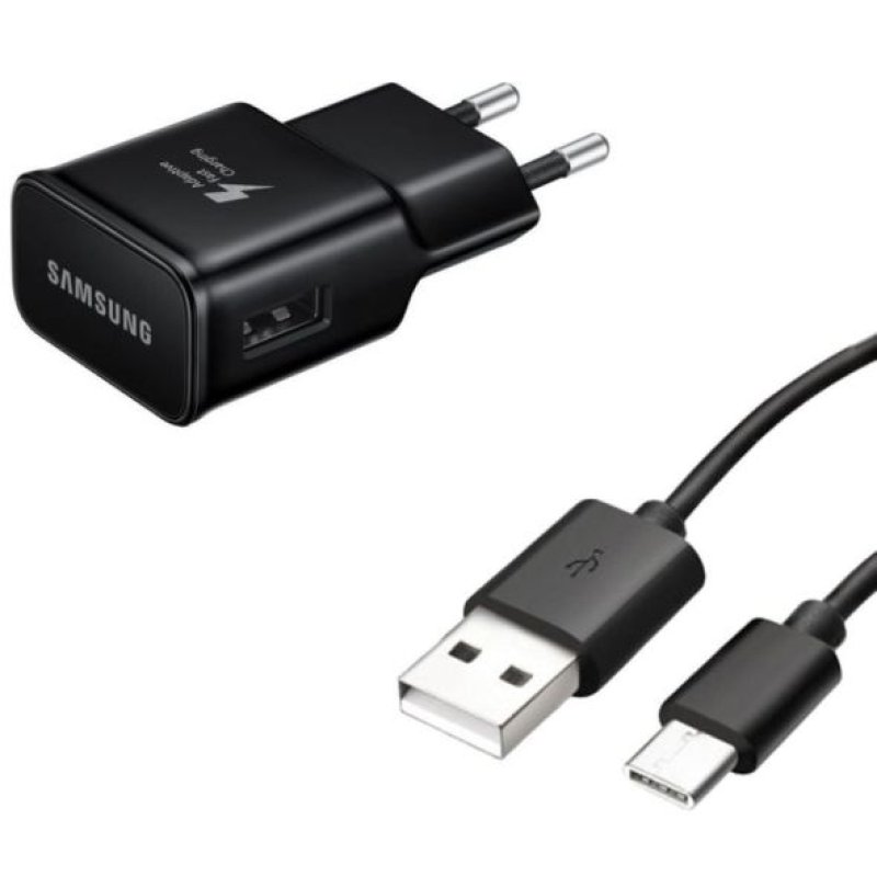 Samsung Lade-Set schwarz 5161209162 USB-Ladeadapter micro C 3.1 USB-Kabel