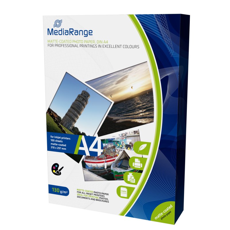 MediaRange MRINK101 photo paper A4 White Matte