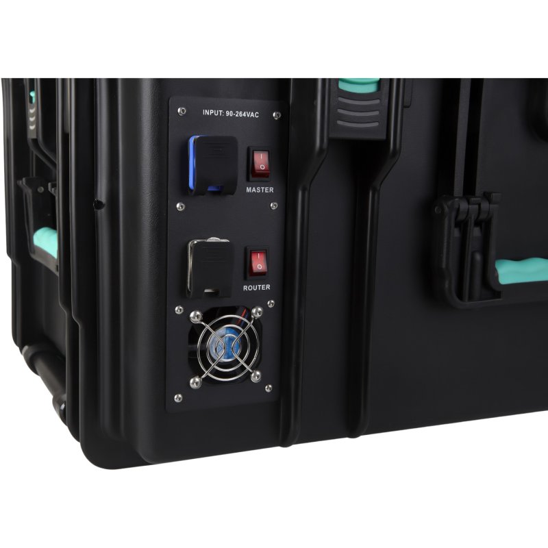 DEQSTER 10-744119 mobile device charger Tablet Black, Turquoise AC Fast charging Indoor, Outdoor