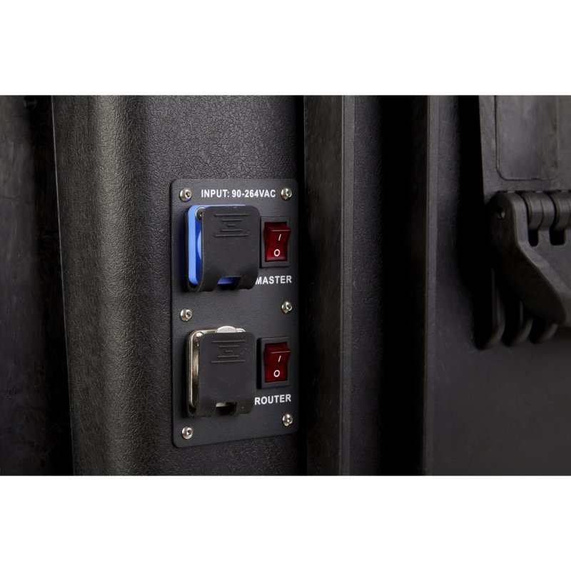 DEQSTER KT16C-PD (Schnellladefunktion) für 16 iPads, nur laden, Schwarz/Orange, 16 in 1, 1,8m, USB-C PD, 10-744121