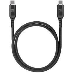 DEQSTER Ladekabel USB-C auf USB-C, Schwarz, 1m