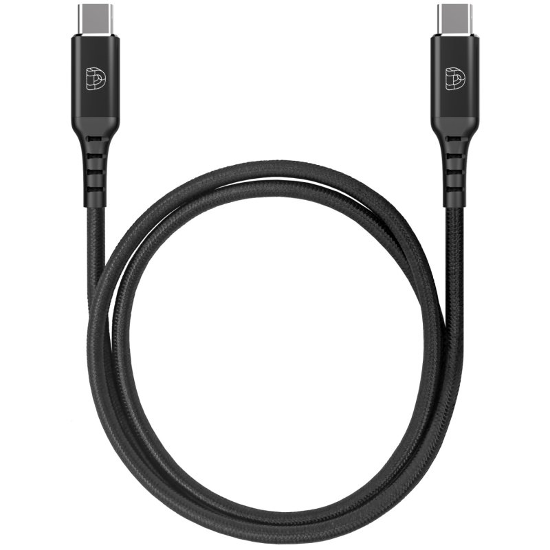 DEQSTER Ladekabel USB-C auf USB-C, Schwarz, 1m