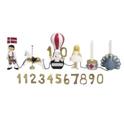 KIDS by FRIIS - Birthday Train Harlequin and Columbine - 11 Numbers, Flag and Chains