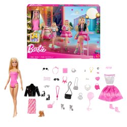 Barbie Barbie-Calendrier de l’Avent-avec 24 pièces et accessoires