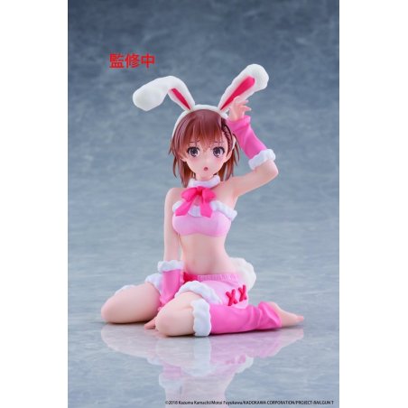 A Certain Scientific Railgun Moflock PVC Figure Mikoto Misaka (Fluffy Bunny Ver.) 13 cm