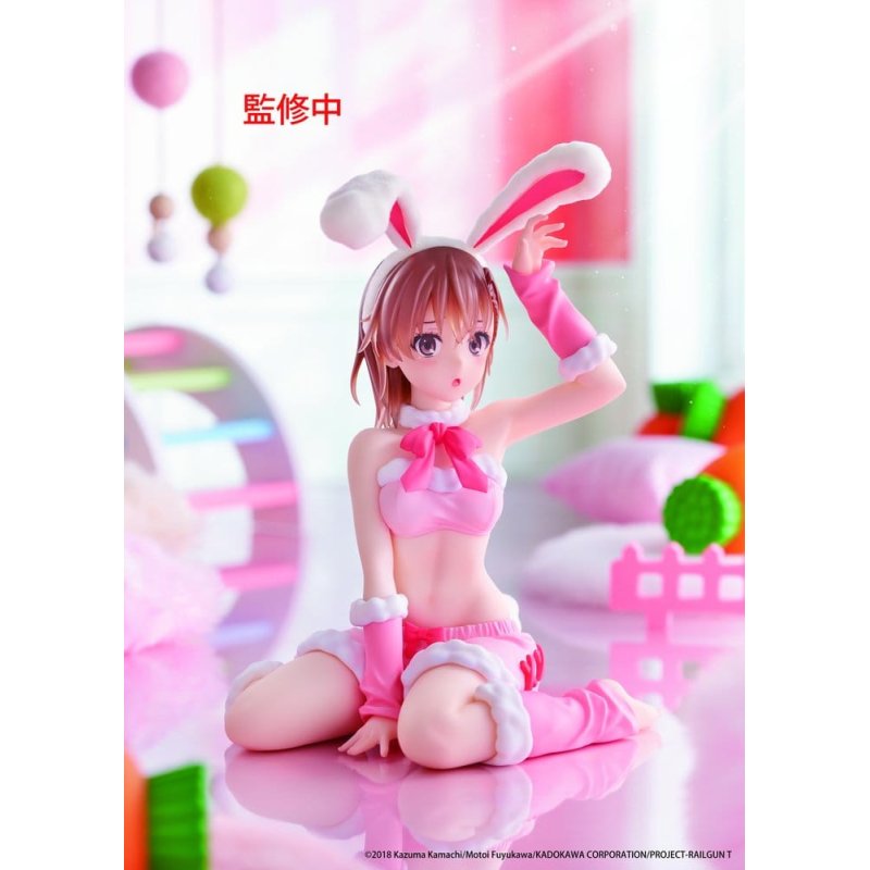 A Certain Scientific Railgun Moflock PVC Figure Mikoto Misaka (Fluffy Bunny Ver.) 13 cm