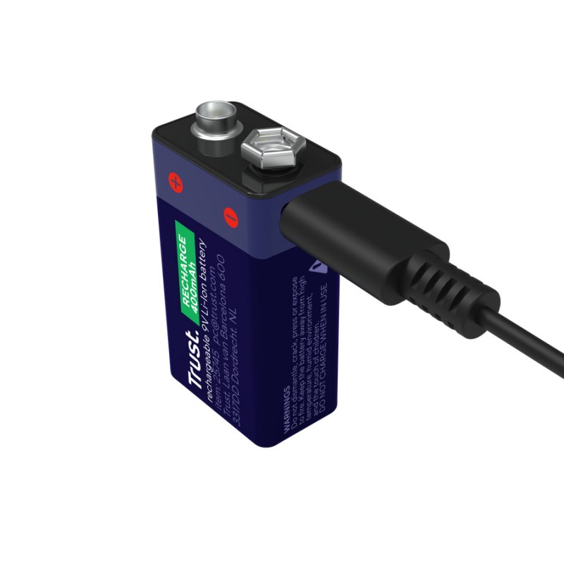 Trust USB-C rechargeable 9V battery