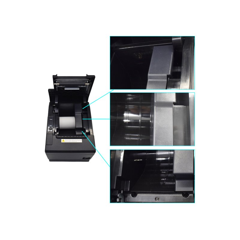 Equip 58/80mm Thermal POS Receipt Printer with Auto Cutter, USB/Ethernet/Serial/Cash Drawer connection