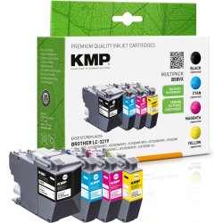 KMP 1537,4005 MultiPack black, cyan, magenta, yellow pigm. ink ersetzt BROTHER LC3219XLVAL