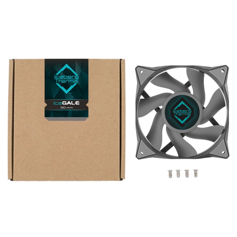 Iceberg Thermal IceGALE Boitier PC Ventilateur 12 cm Gris 1 pièce(s)