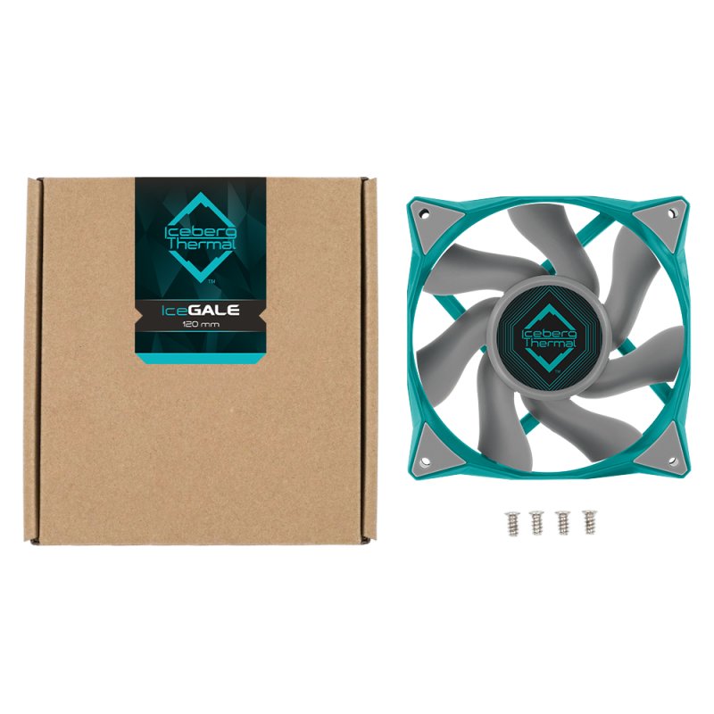 Iceberg Thermal IceGALE Computer case Fan 12 cm Teal 1 pc(s)