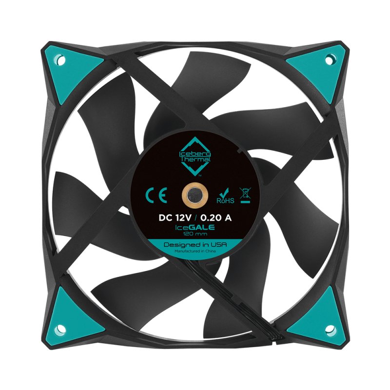 Iceberg Thermal IceGALE Boitier PC Ventilateur 12 cm Noir 1 pièce(s)