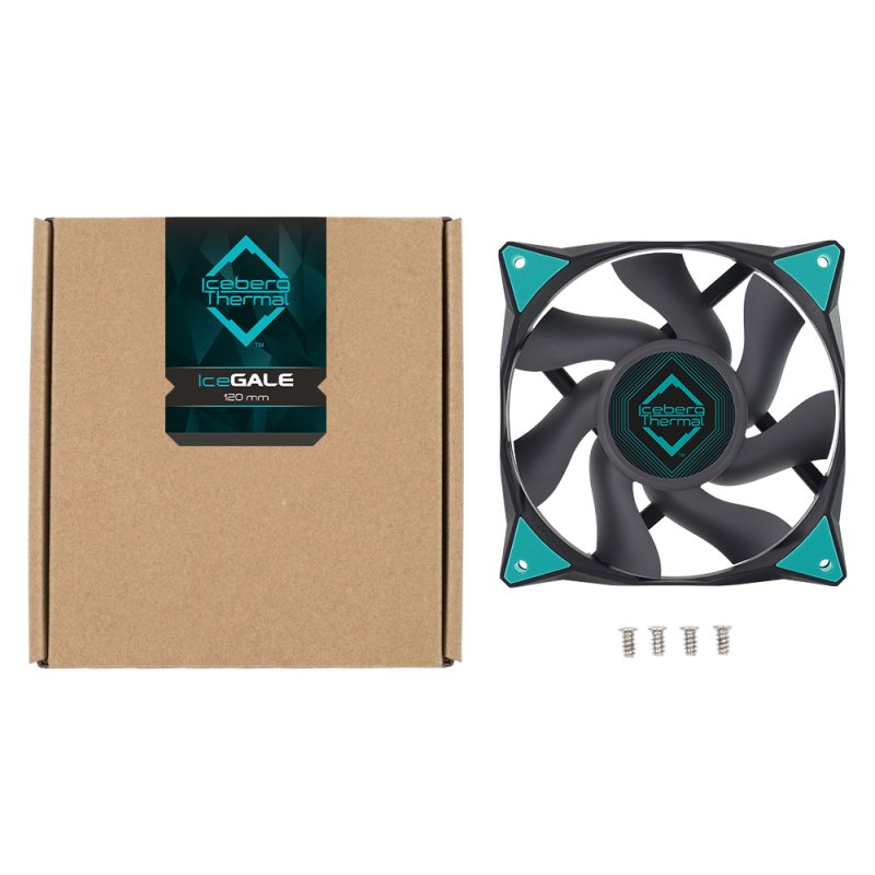 Iceberg Thermal IceGALE Boitier PC Ventilateur 12 cm Noir 1 pièce(s)