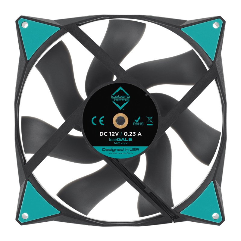 Iceberg Thermal IceGALE Boitier PC Ventilateur 14 cm Noir 1 pièce(s)