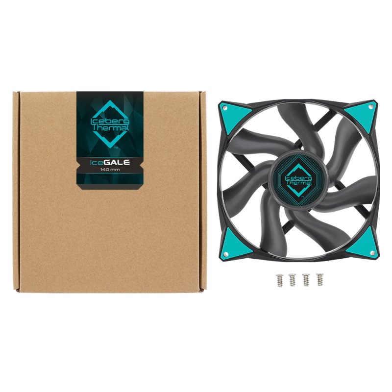 Iceberg Thermal IceGALE Boitier PC Ventilateur 14 cm Noir 1 pièce(s)