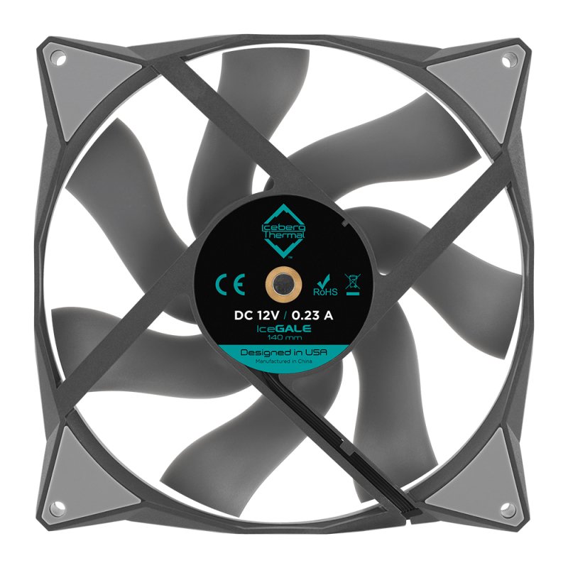 Iceberg Thermal IceGALE Computer case Fan 14 cm Grey 1 pc(s)