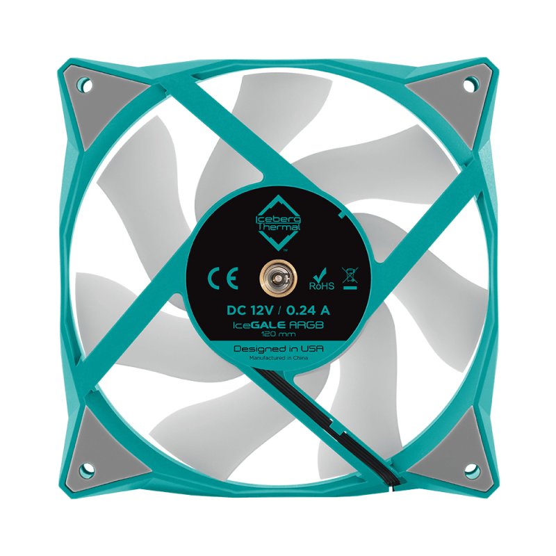 Iceberg Thermal IceGALE ARGB Boitier PC Ventilateur 12 cm Bleu 1 pièce(s)
