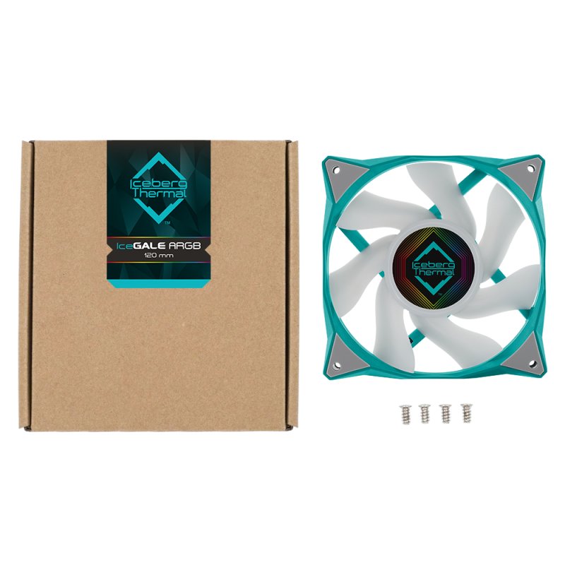 K ICEBERG THERMAL IceGALE ARGB -120mm ARGB Teal