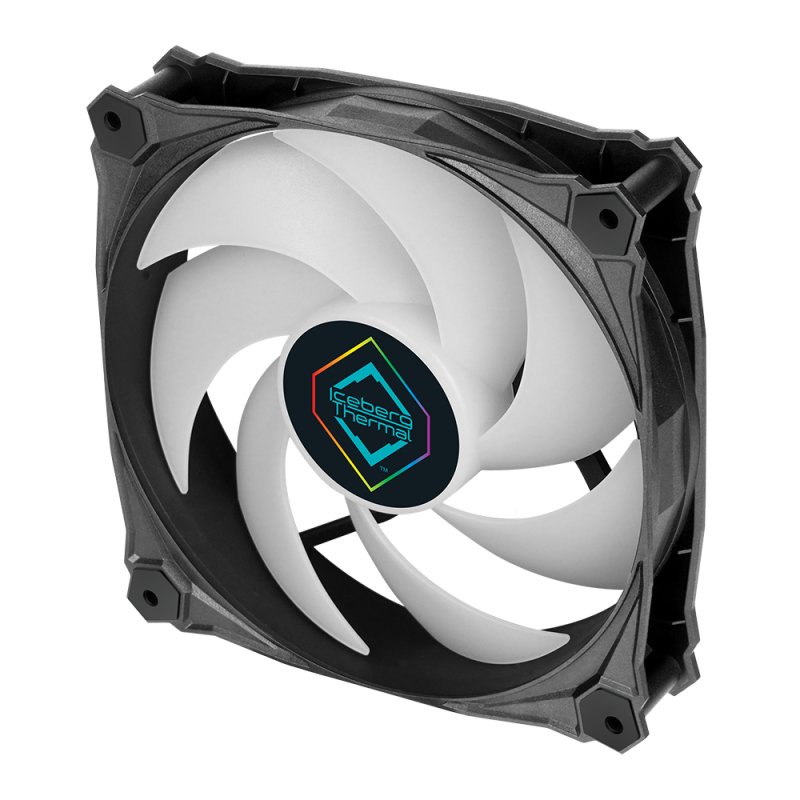 Iceberg Thermal IceGALE Lightning ARGB Boitier PC Ventilateur 12 cm Noir 3 pièce(s)
