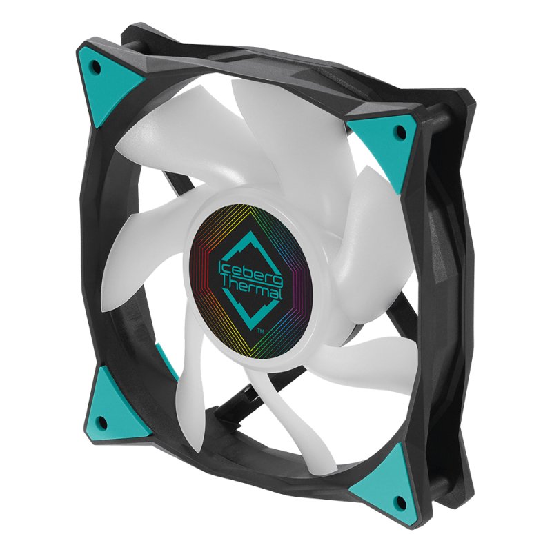Iceberg Thermal IceGALE ARGB Boitier PC Ventilateur 12 cm Noir 1 pièce(s)