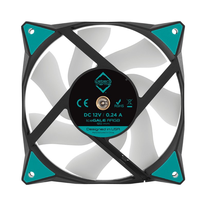 K ICEBERG THERMAL IceGALE ARGB PWM - 120mm ARGB Black