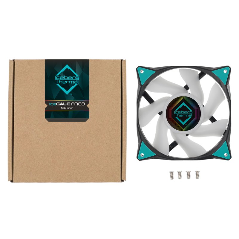 K ICEBERG THERMAL IceGALE ARGB PWM - 120mm ARGB Black