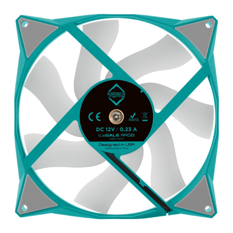 Iceberg Thermal IceGALE ARGB Computer case Fan 14 cm Teal 1 pc(s)