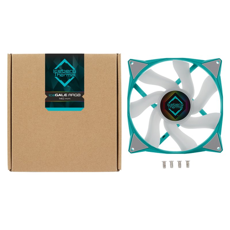 K ICEBERG THERMAL IceGALE ARGB - 140mm ARGB Teal
