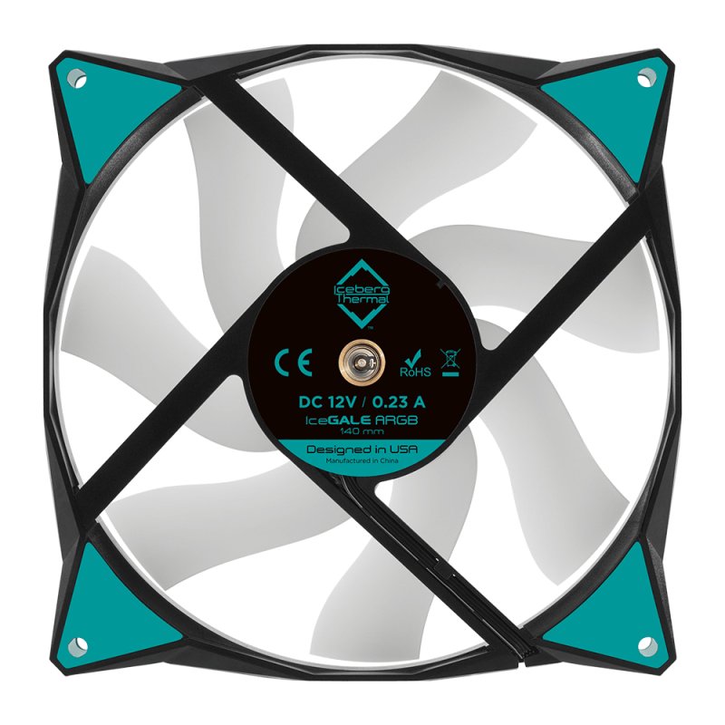 K ICEBERG THERMAL IceGALE ARGB - 140mm ARGB Black