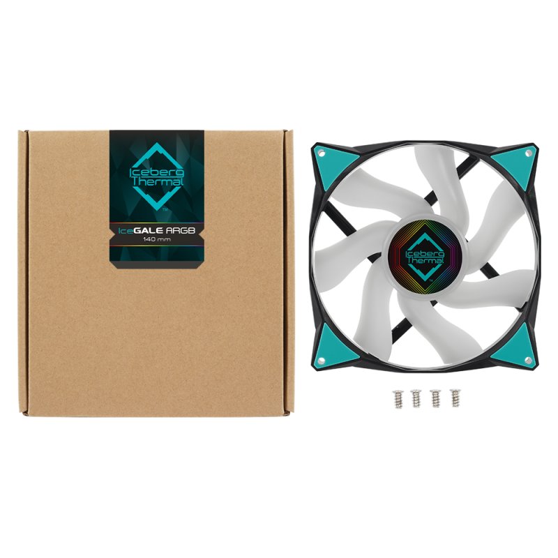 K ICEBERG THERMAL IceGALE ARGB - 140mm ARGB Black
