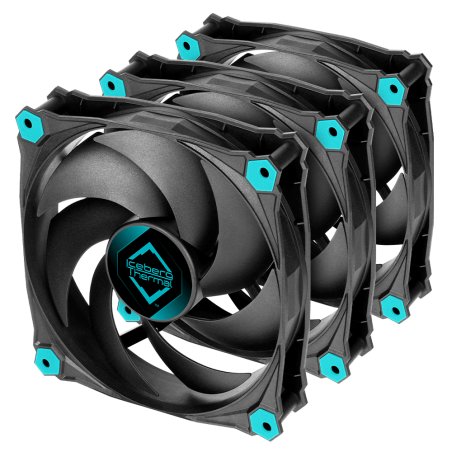 Iceberg Thermal IceGALE Silent Computer case Fan 12 cm Black 3 pc(s)