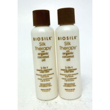 Biosilk Silk Therapy with Organic Coconut Oil 3-in-1 Shampoo and Conditioner