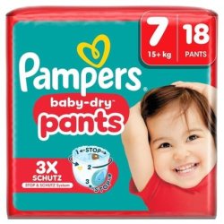 Pampers Baby-Dry Pants Size 7 15 kg 18 Pieces