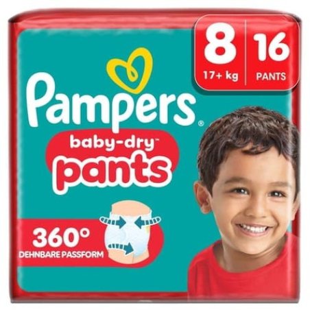 Pampers Baby-Dry Pants Size 8 17 kg 16 Count