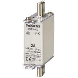 Siemens LV HRC fuse NH000 80A gG 500Vac/250Vdc