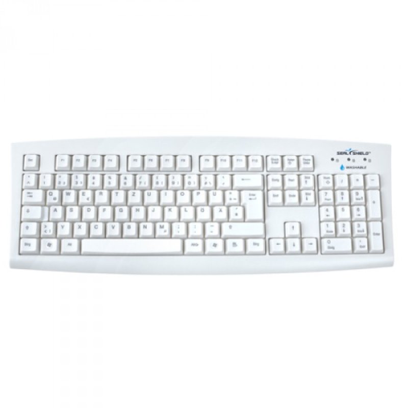 Seal Shield Silver Seal clavier Universel USB QWERTZ Allemand Blanc