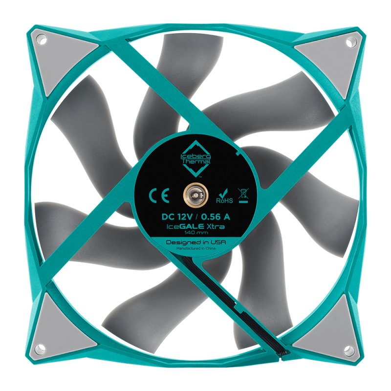 Iceberg Thermal IceGALE Xtra Boitier PC Ventilateur 14 cm Bleu 1 pièce(s)