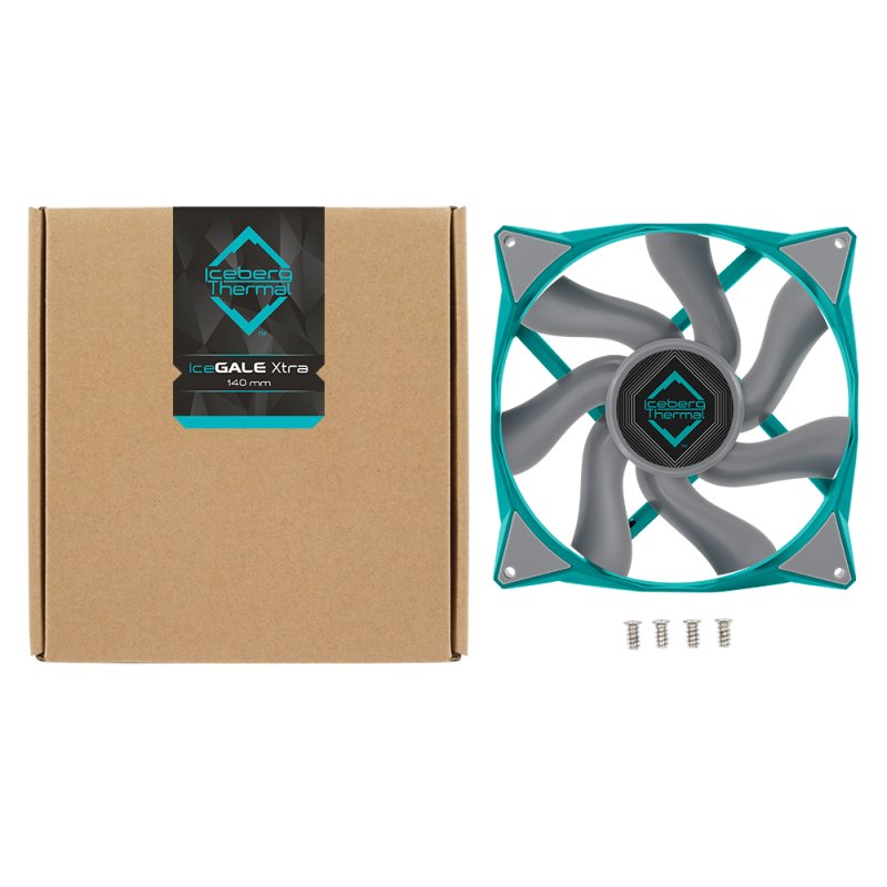 Iceberg Thermal IceGALE Xtra Boitier PC Ventilateur 14 cm Bleu 1 pièce(s)