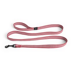 HAY - Dogs Leash Flat - S/M - Red and white stripe